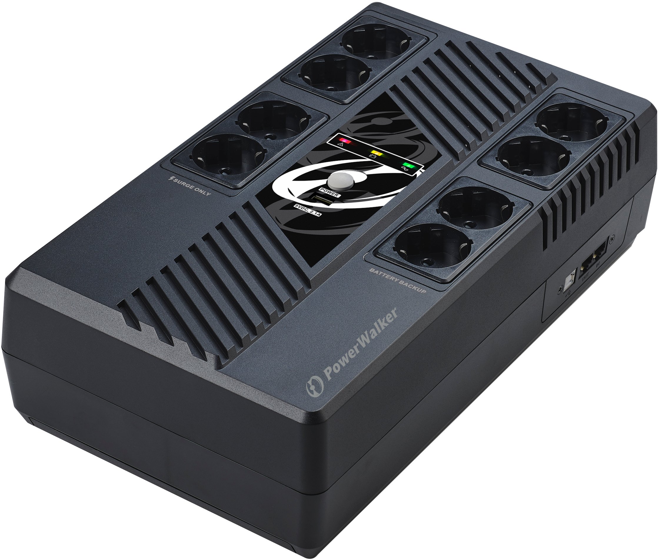 PowerWalker VI 1000 MS - UPS - AC 230 V - 600 watt - 1000 VA - 9 Ah - USB - utgangskontakter: 8