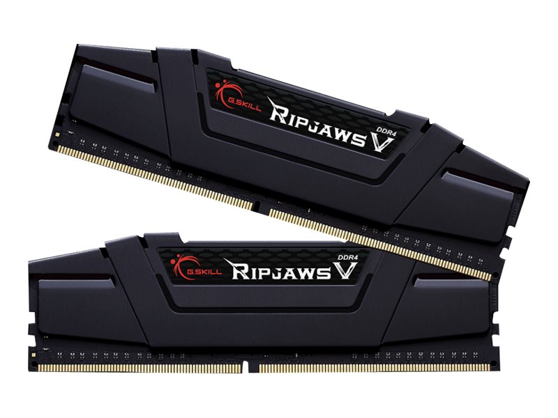 G.Skill Ripjaws V - DDR4 - sett - 16 GB: 2 x 8 GB - DIMM 288-pin - 1800 MHz / PC4-28800 - CL18 - 1.35 V - ikke-bufret - ikke-ECC - klassisk svart