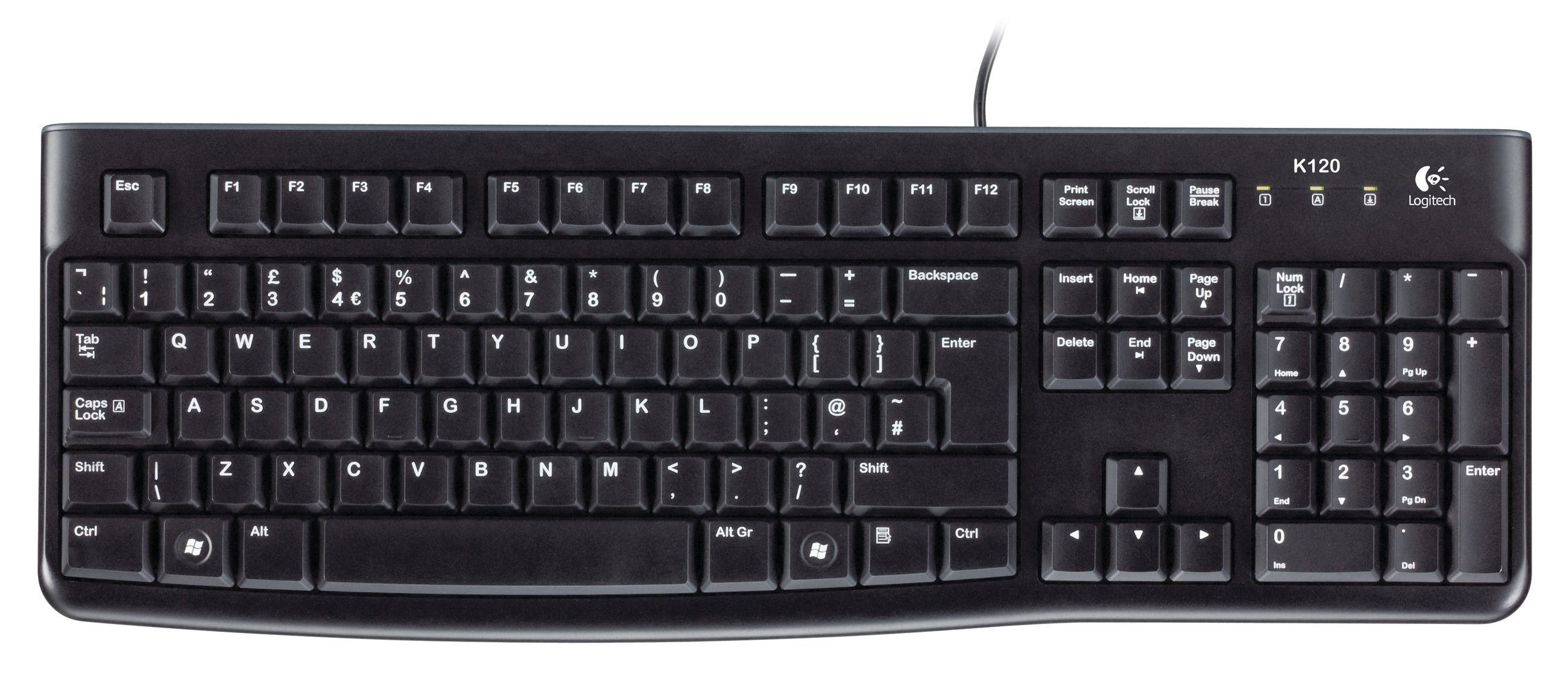 Logitech K120 Keyboard for Business - UK - Tastatur - Engelsk - Svart