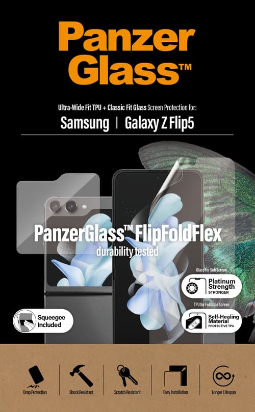 Panzerglass Ultra-wide Fit Tpu + Classic Fit Skärmskydd Samsung Galaxy Z Flip 5
