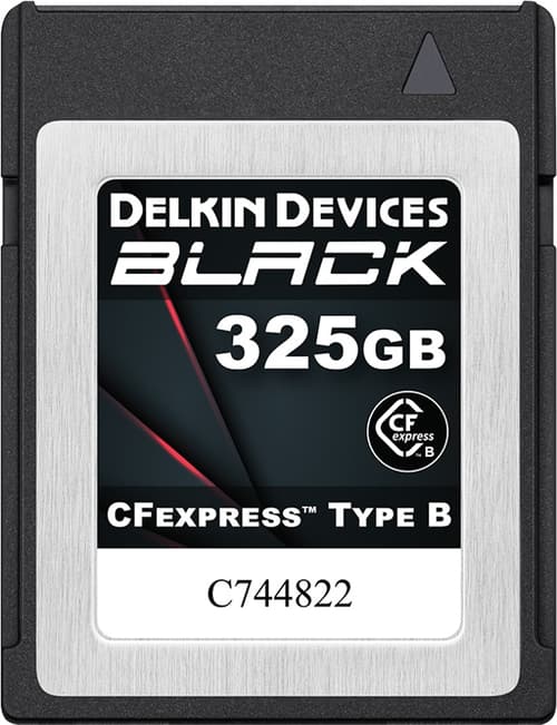 Delkin Black Cfexpress Card Type B R1725/w1530 325gb 325gb Cfexpress-kort Typ B