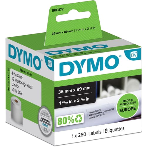 Dymo Etiketter Adress 89 X 36mm – Labelwriter