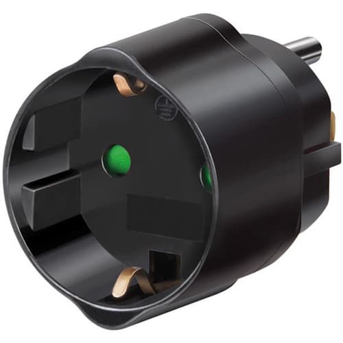 Brennenstuhl Traveladapter Eu – Us/jap Earthed Black