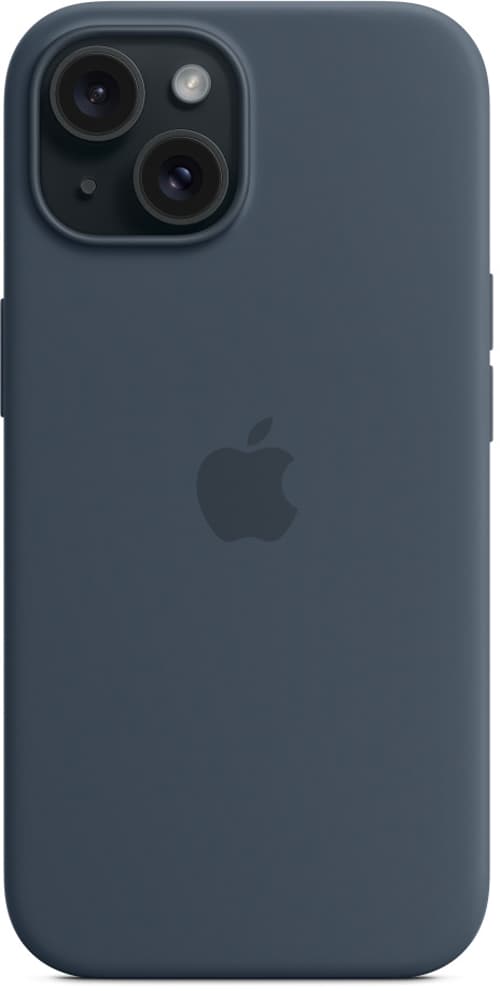 Apple Silikonskal Med Magsafe Iphone 15 Stormblå