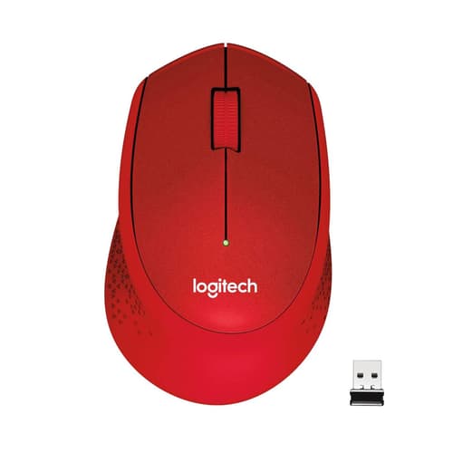 Logitech M330 Silent Plus Wireless Trådlös 1,000dpi Mus Röd