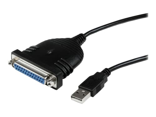 Startech Usb To Db25 Parallel Printer Adapter Cable Usb 2.0 A Hane 25 Pin D-sub (db-25) Hona Svart