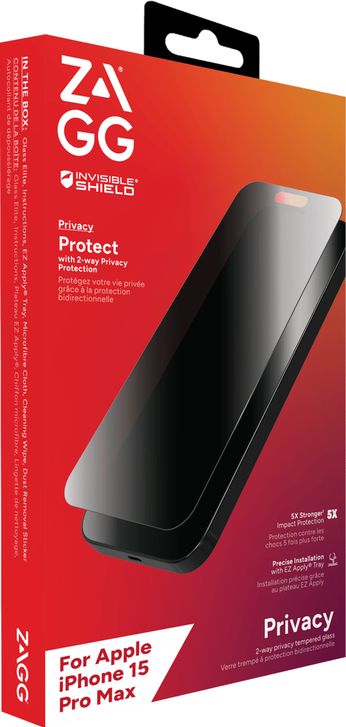 Zagg Invisibleshield Glass Elite Privacy Skärmskydd Iphone 15 Pro Max