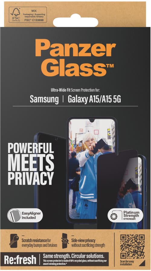 Panzerglass Ultra-wide Fit Privacy Samsung Galaxy A15 Samsung Galaxy A15 5g