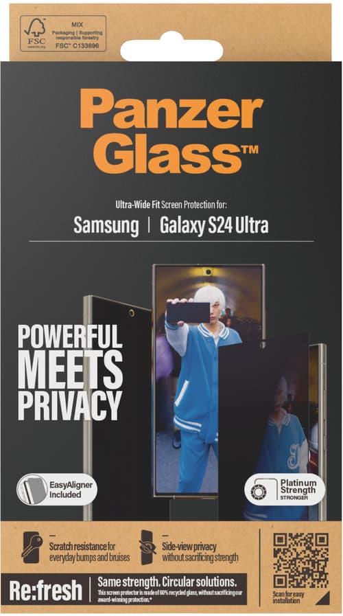 Panzerglass Ultra-wide Fit Privacy Skärmskydd Samsung Galaxy S24 Ultra