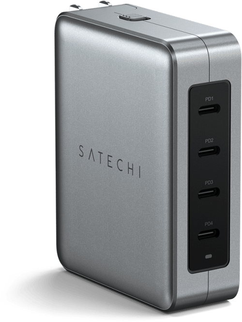 Satechi 145w Usb-c Gan-reseladdare Med 4 Portar