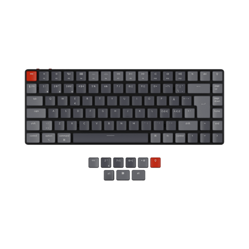 Keychron K3 Rgb V2 Keychron Lp Red Trådlös Kabelansluten Nordisk Tangentbord