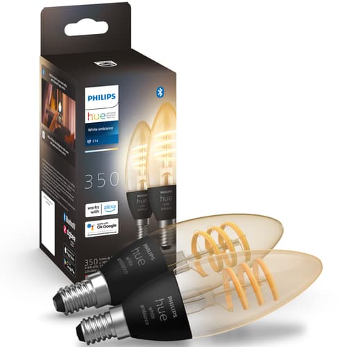 Philips Hue White Ambiance Filament E14 350lm 2-pack