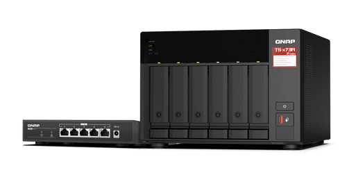 Qnap Ts-673a 6-bay Desktop Nas + 5-port 2.5g Switch 0tb Nas-server