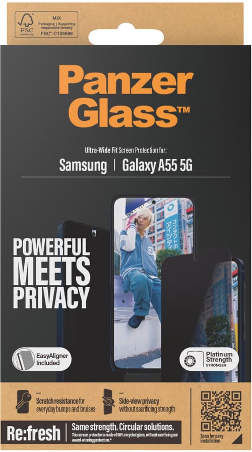 Panzerglass Ultra-wide Fit Privacy Skärmskydd Samsung Galaxy A55