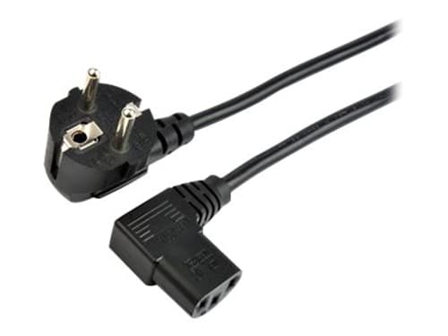 Prokord Power Cord Pc Power C13 Output 3.0m Angled Black 3m Cee7/7 C13 Coupler Svart