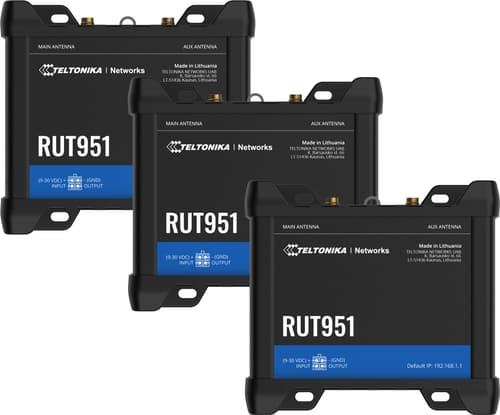 Teltonika Rut951 Industrial Lte Router 3-pack