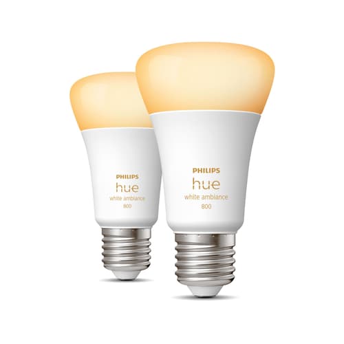 Philips Hue White Ambiance E27 A60 800lm 2-pack