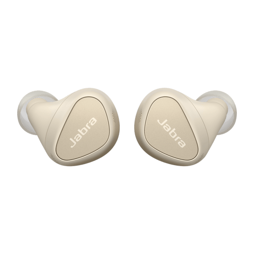 Jabra Elite 5 Beige Guld Mfi Qi Fcc Ised Ce Proposition 65 Google Assistant Amazon Alexa Fast Pair Spotify Tap