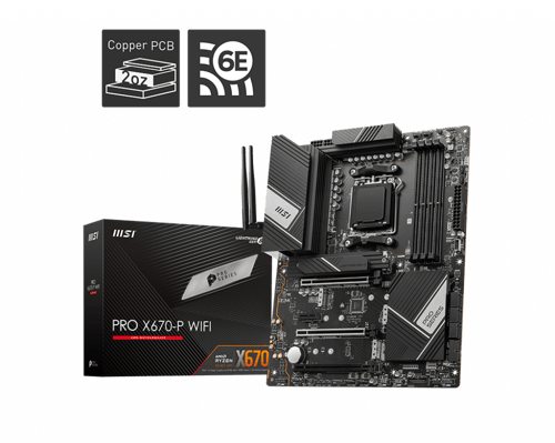 Msi Pro X670-p Wifi Socket Am5 Atx Moderkort