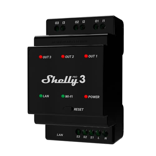 Shelly Pro 3 Trefas Din-relä