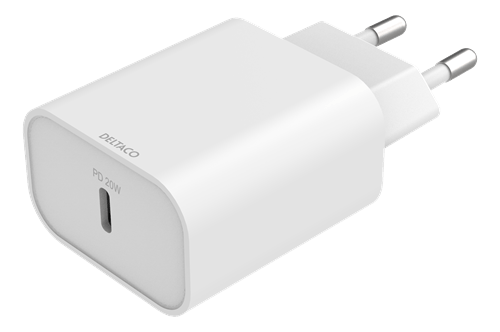 Deltaco Wall Charger Usb-c Pd 18w White