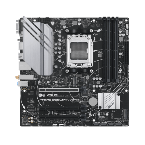 ASUS PRIME B650M-A WIFI II Moderkort - AMD B650 - AMD AM5 - DDR5 RAM - Micro-ATX
