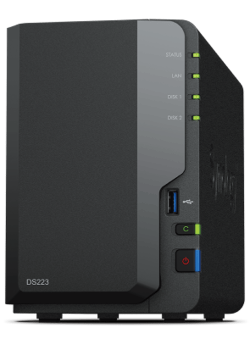 Synology Diskstation Ds223 Nas-Lagringsservrar Skrivbord Nätverksansluten ethernet)Rtd1619b