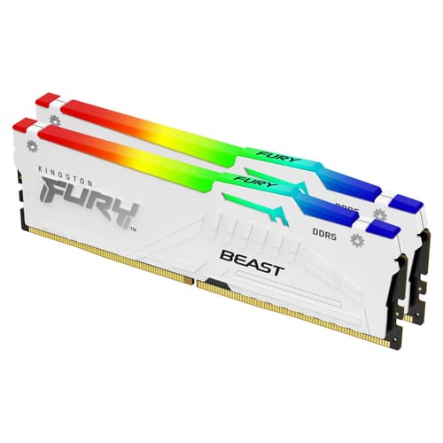 Kingston Fury Beast 64gb 2kit Ddr5 5600 Cl36 Rgb Expo White