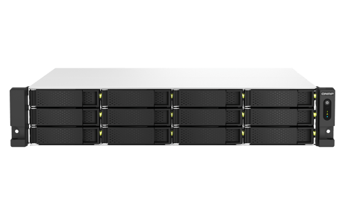 Qnap Ts-1264u-rp Nas Rack (2u) 8 Gb Ddr4 0 Tb Qnap Qts Gjuten Aluminium Svart