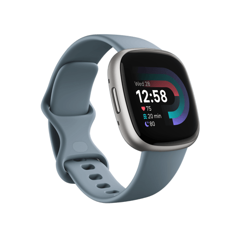Fitbit Versa 4 Waterfall Blue/platinum Smartwatch