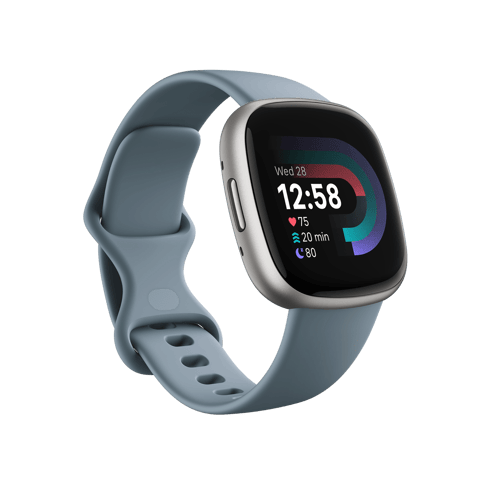 Fitbit Versa 4 Waterfall Blue/platinum