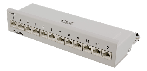 Deltaco Patch Panel Grå Cat6a