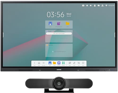 Samsung Interaktiv E-board – 65″ + Logitech Meetup 4k Webcam Ultra-hd