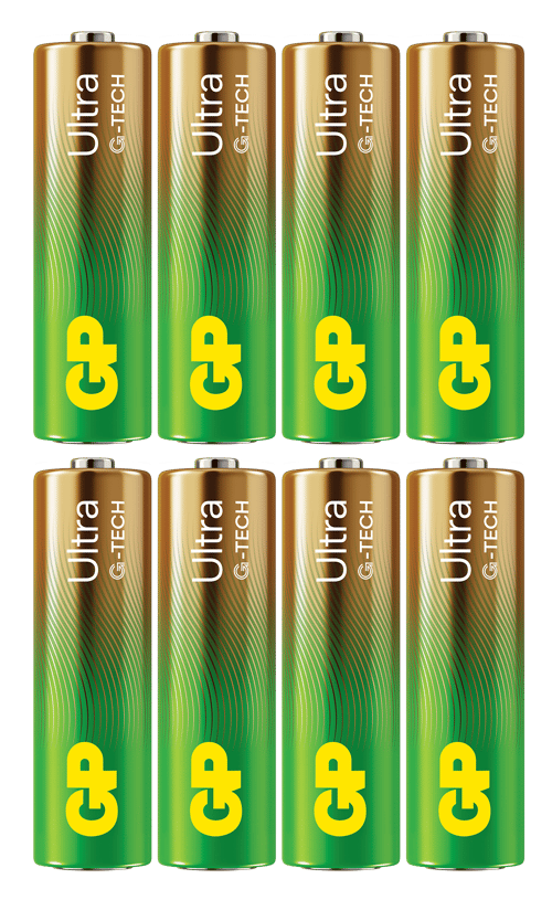Gp Ultra Alkaline Battery Aa 15au/lr6 1.5v 8-p