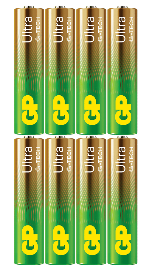 Gp Ultra Alkaline Battery Aaa 24au/lr03 1.5v 8-p