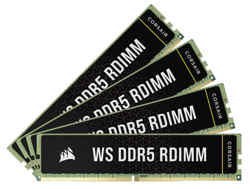 Corsair Ws Ddr5 Ecc Rdimm Expo Xmp 128gb 5,600mt/s 288-pin Dimm