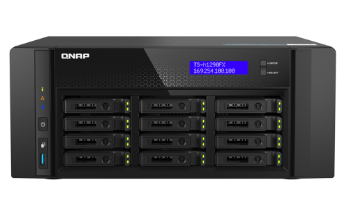 Qnap Ts-h1290fx Nas Tower Nätverksansluten (ethernet) Svart 7302p