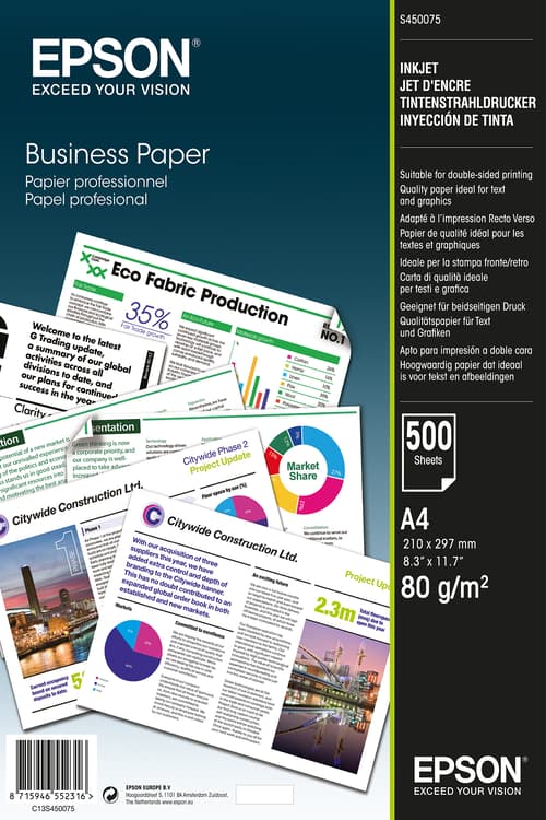 Epson Papper Business A4 80g 500 Ark