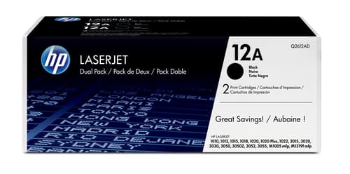 Hp Toner Svart 12a 2k - Q2612ad 2-pack