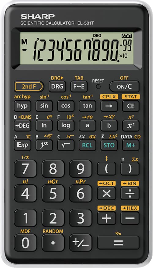 Sharp El-501tbwh Teknisk Fickräknare