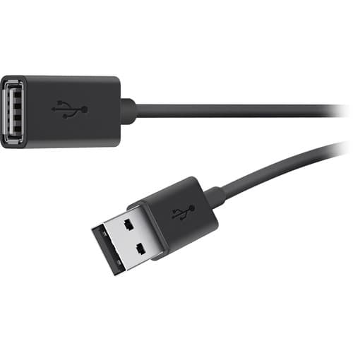 Belkin Usb 2.0 A M/f 4.8m Usb-kablar 4,8 M Usb A Svart 4.8m Usb A Usb A Svart
