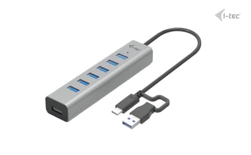 I-tec C31hubmetal703 Gränssnittshubbar Usb 3.2 Gen 1 (3.1 Gen 1) Type-c 5000 Mbit/s Grå Usb 3.2 Gen 1 (3.1 Gen 1) Type-c Usb 3.2 Gen 1 (3.1 Gen 1) Type-a