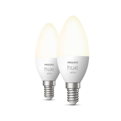 Philips Hue Kronljus E14 Smart Ljuskälla 2-pack)