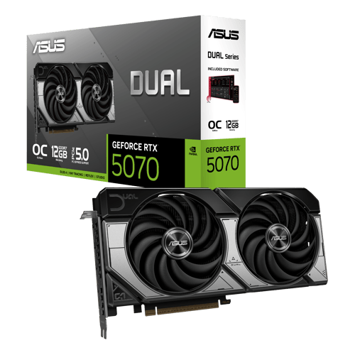 GeForce RTX 5070 DUAL OC - 12GB GDDR7 RAM - Grafikkort