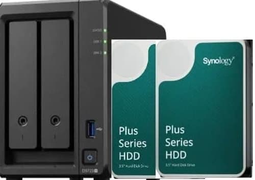 Synology Ds723-2-bay Nas Med 2 X 4tb-enheter 8tb)Ej Installerade