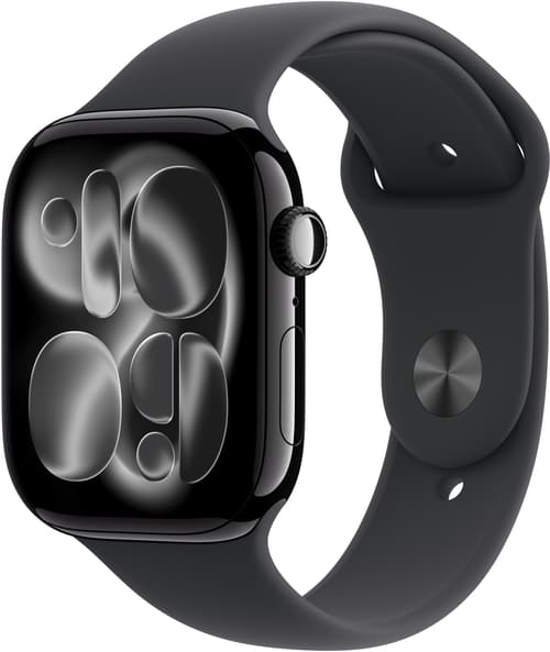 Apple Watch Series 11 Gps 46mm Jet Black Aluminium Case With Black Sport Band - M/l