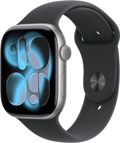 Apple Watch Series 11 Gps 46mm Space Grey Aluminium Case With Black Sport Band - S/m