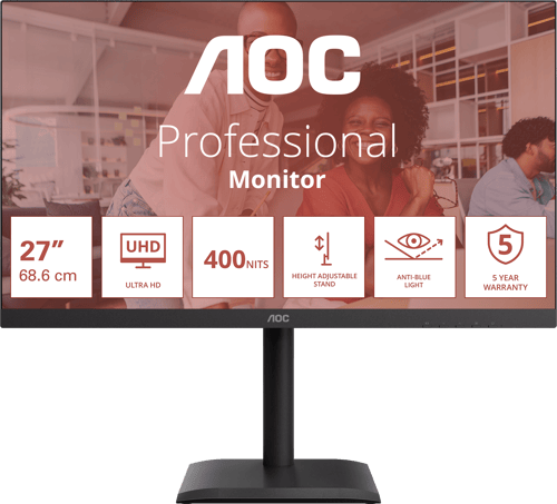 Aoc U27e4cv 27" 3840 × 2160pixels Ips 16:9 60hz