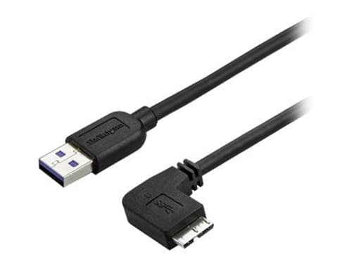 Startech 3ft Slim Right-angle Micro Usb 3.0 Cable 1m 10-stifts Micro-usb Typ B Hane 9-stifts Usb Typ A Hane