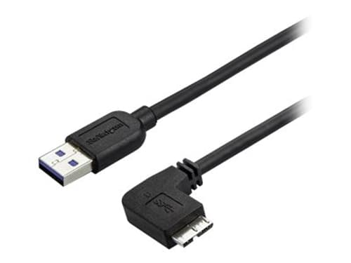 Startech 3ft Slim Right-angle Micro Usb 3-0 Cable Usb A Micro-usb B